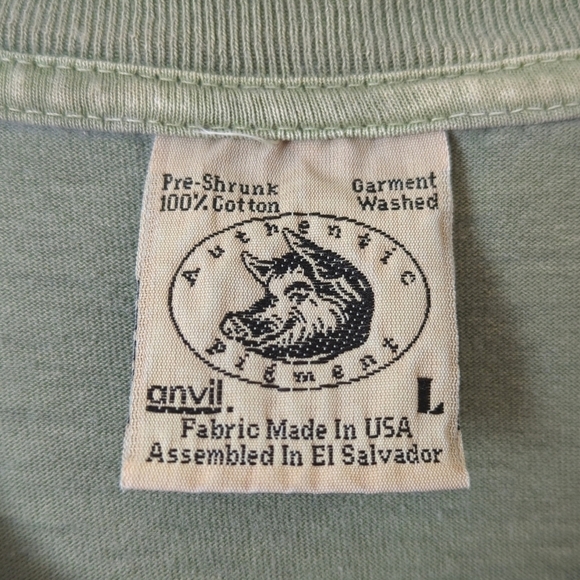 Anvil 2000 Y2K Vintage Hershey's Chocolate Short Sleeve Crewneck T-shirt Sage L - Picture 5 of 10